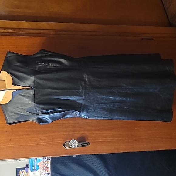 United Colors of Benetton Leather Like Dress, Large
